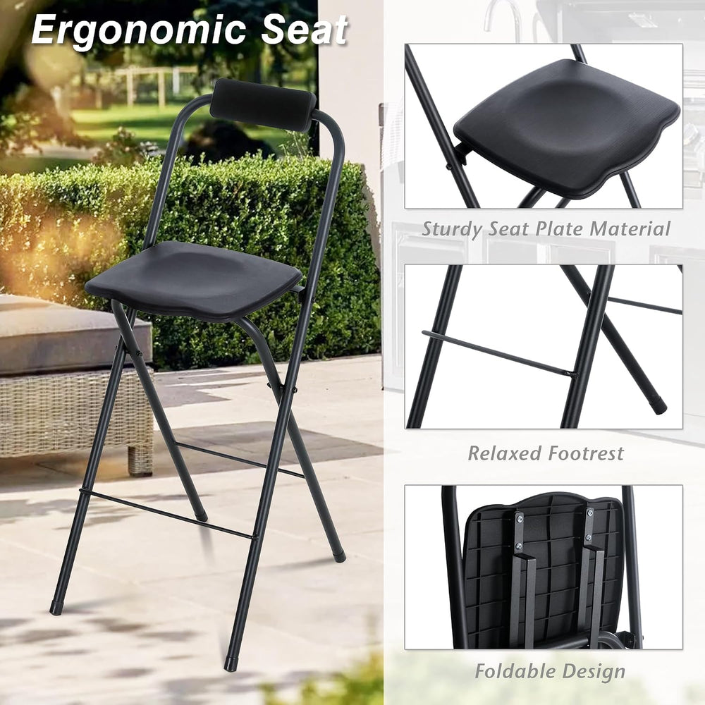 ABCCANOPY Grill Gazebo 6.4x6.8 with Bar Table & 2 Chairs, Dark Gray