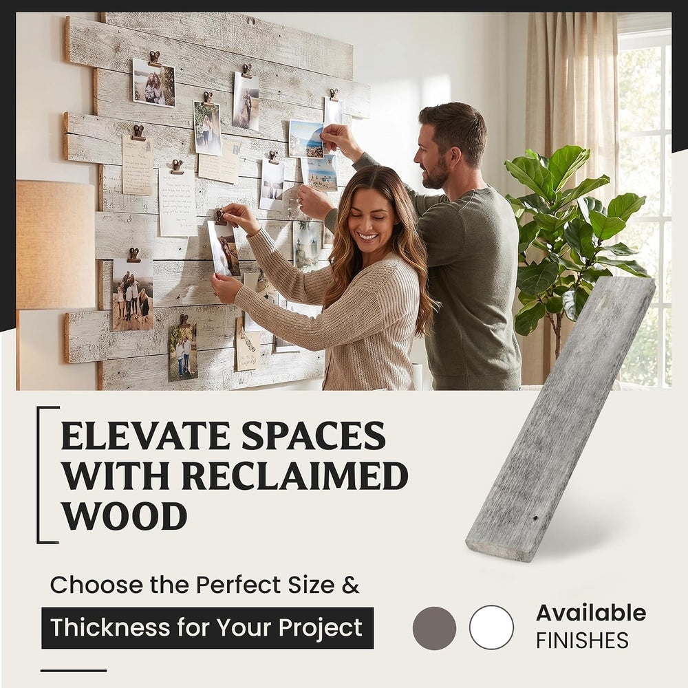 BARNWOODUSA Rustic Farmhouse Reclaimed Barn Wood Bundle 47 inch Wood Plank