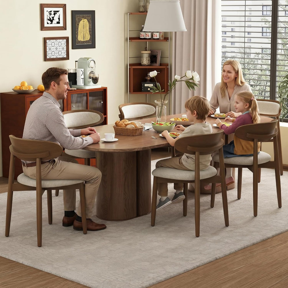Dining Chairs Set of 2, Upholstered Dining Room Chairs with Solid Wood Legs