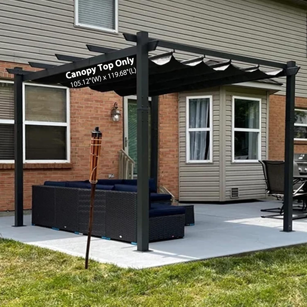 PURPLE LEAF Pergola Shade Cover 10'x12' Replacement Canopy Only, Gray