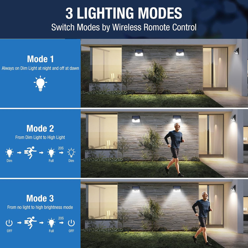 Peasur Solar Lights Outdoor Waterproof [12 Packs/140 LEDs], 3 Lighting Modes ...