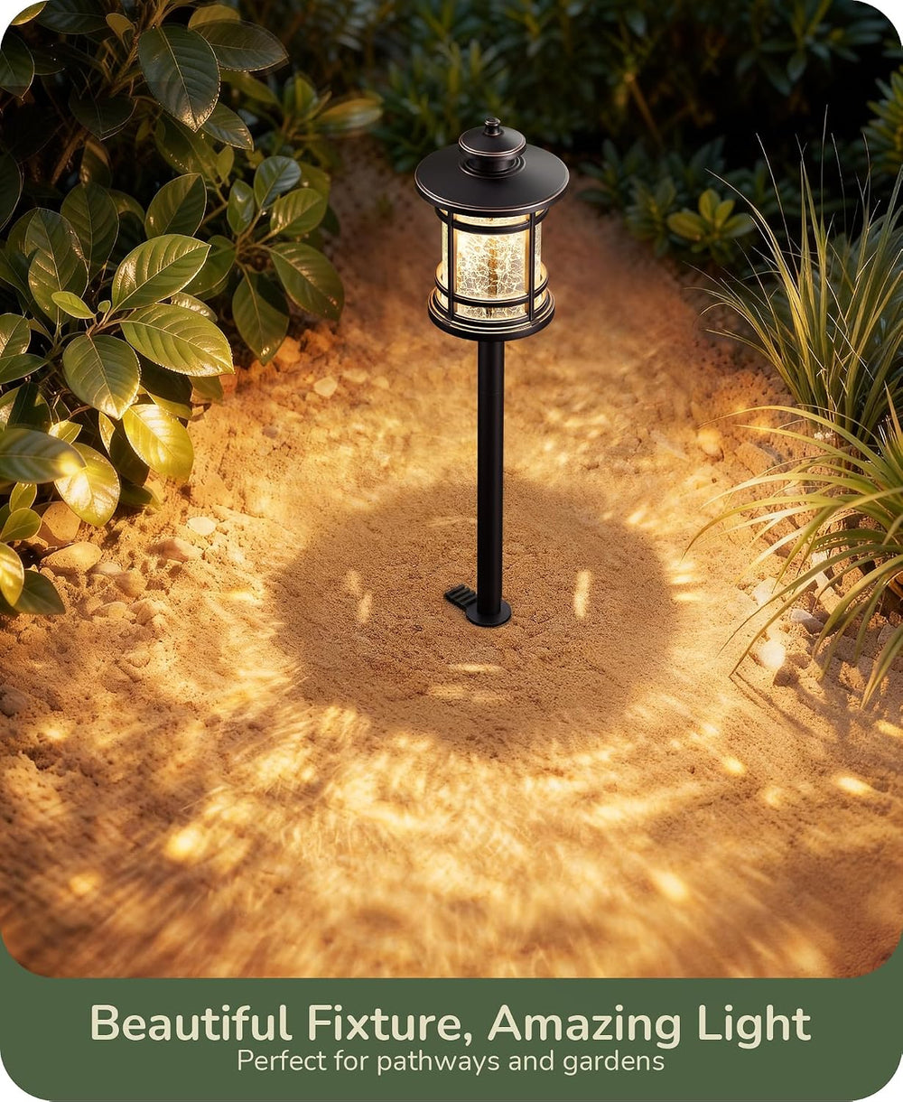 EDISHINE Low Voltage Pathway Lights Waterproof Landscape Path Lights 4 Pack