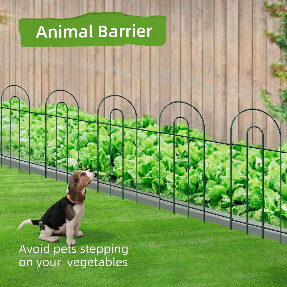 Decorative Garden Fence Border 32inX20ft Green Wire Garden Fencing for Yard