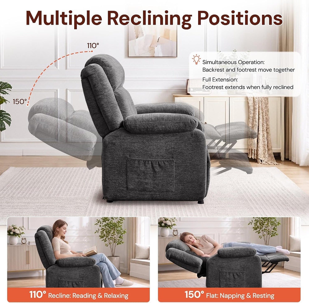 Korser Power Recliner Chair for Adults, Oversized Electric Recliner with Thic...