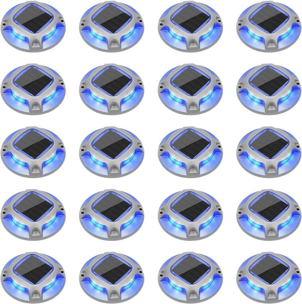 VOLISUN Solar Driveway Marker Lights Dock Marine Led Deck Outdoor 20 Pack