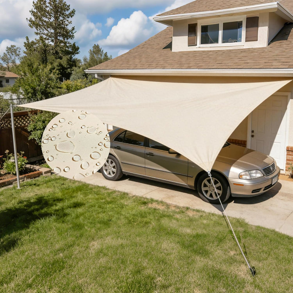 KALINCO Sun Shade Sail, Waterproof Shade Sail, 10'x10' Square Sunscre...