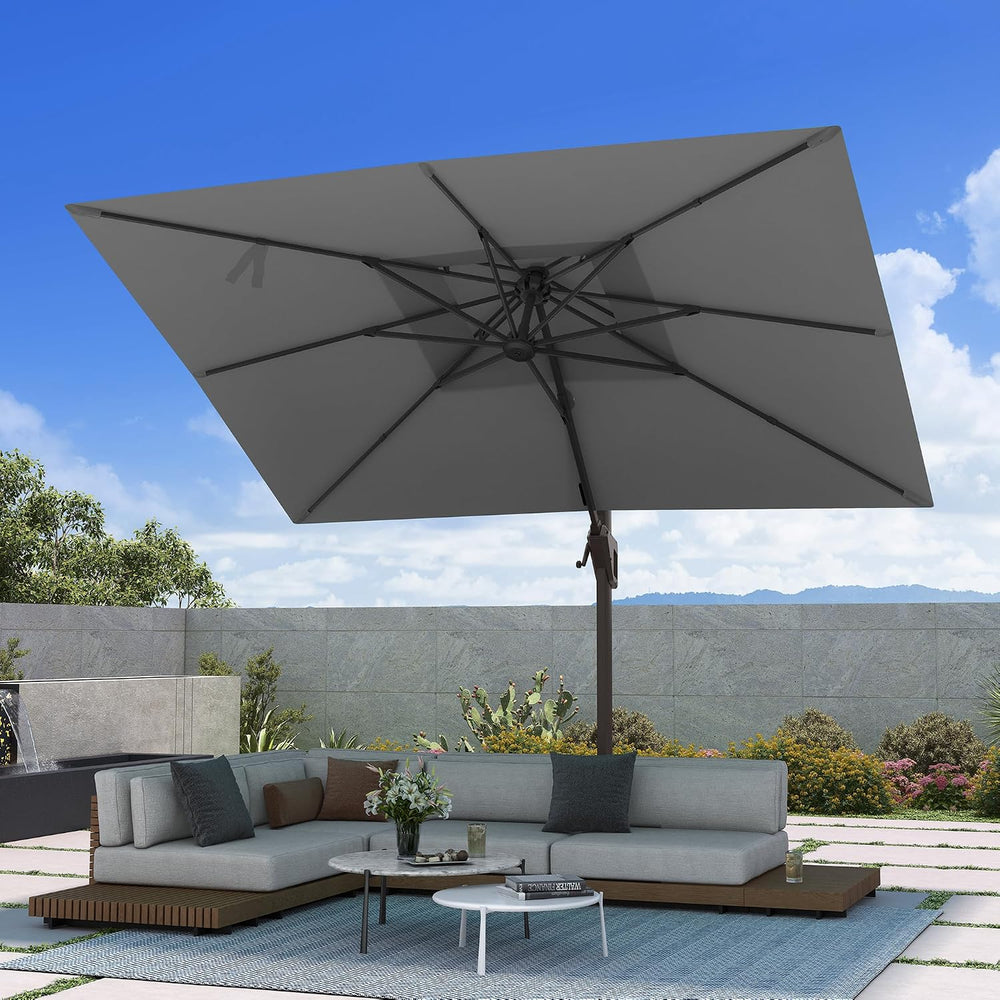 10 X 13 FT Cantilever Patio Umbrella Rectangle Outdoor Umbrellas