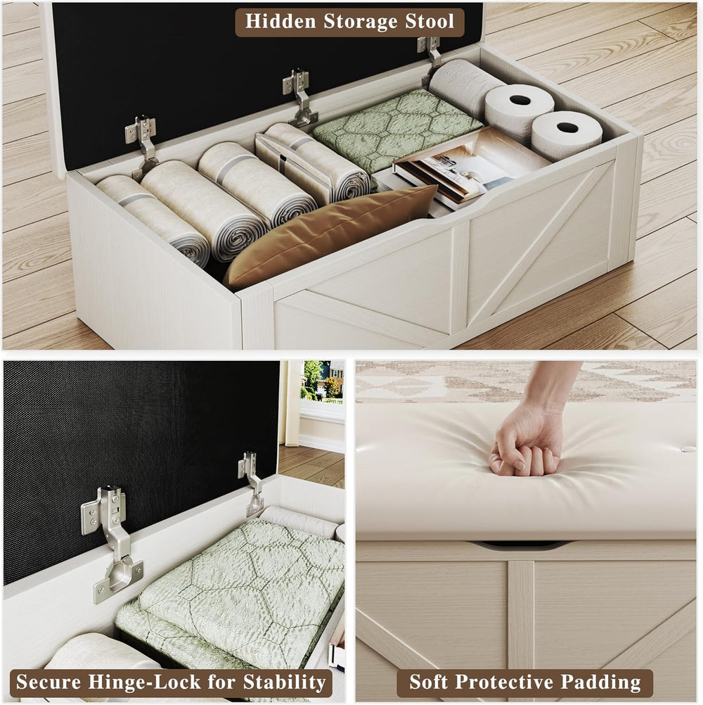 HUAHUU Lift Top Coffee Table with Storage Hidden Compartment, 31.5" Farm...