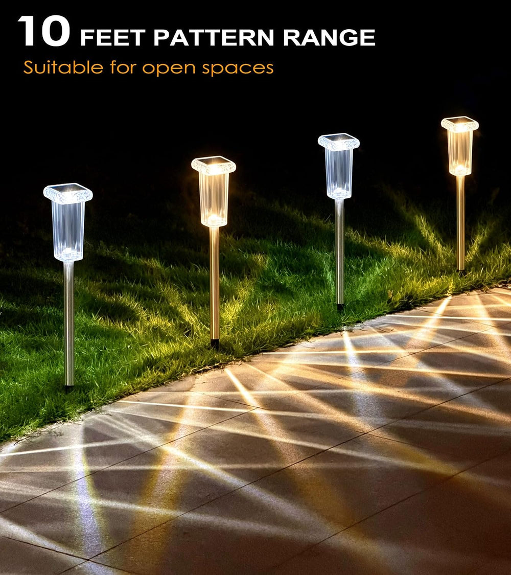 DenicMic Pathway Solar Lights Outdoor Waterproof 8 Pack Halloween Decor