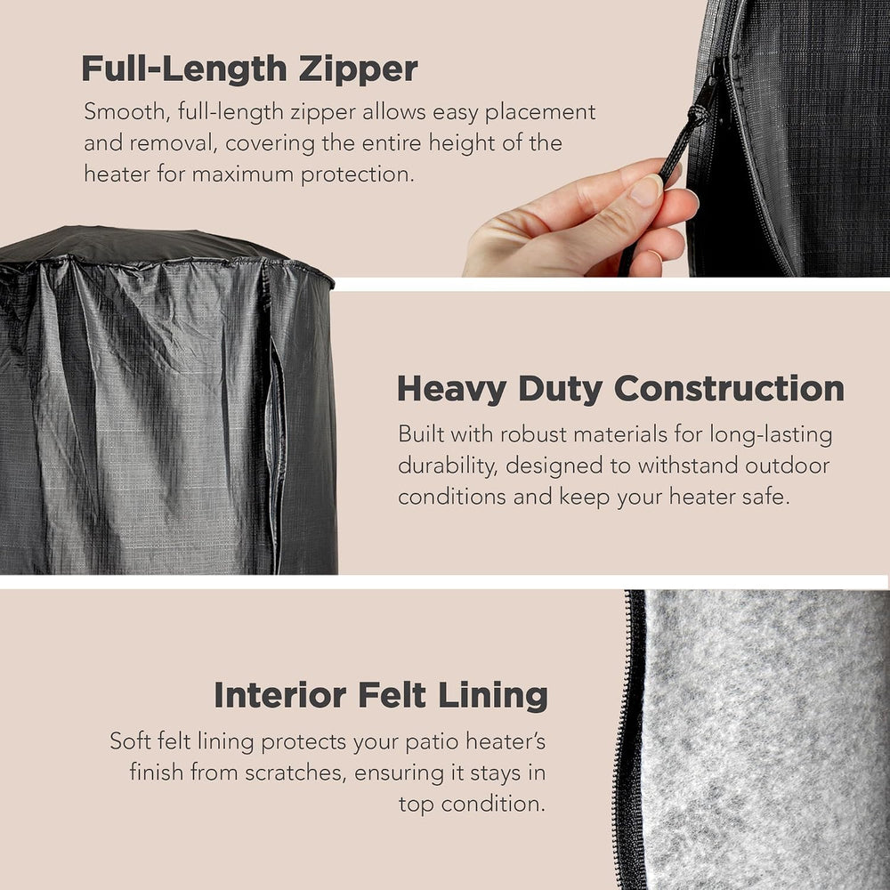 70" Patio Heater Cover for Standing Gas Heaters with 21" Reflector