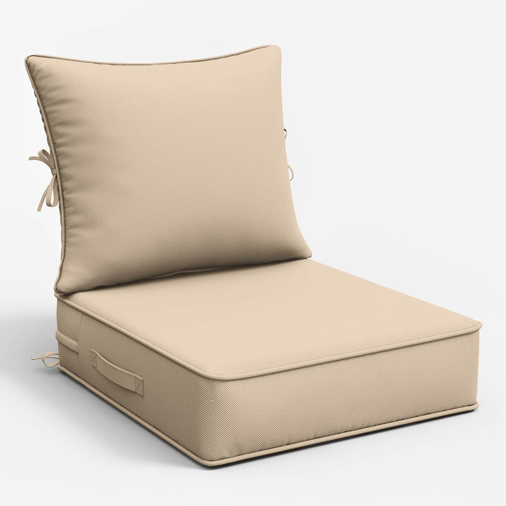 Outdoor Patio Chair Cushions Set 22 L X 24 W X 5 H Waterproof & Fade Resi...