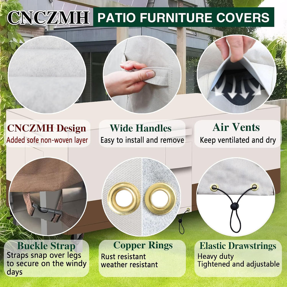 Heavy Duty Patio Furniture Covers Waterproof, 600D Outdoor Furniture Cover Wa...