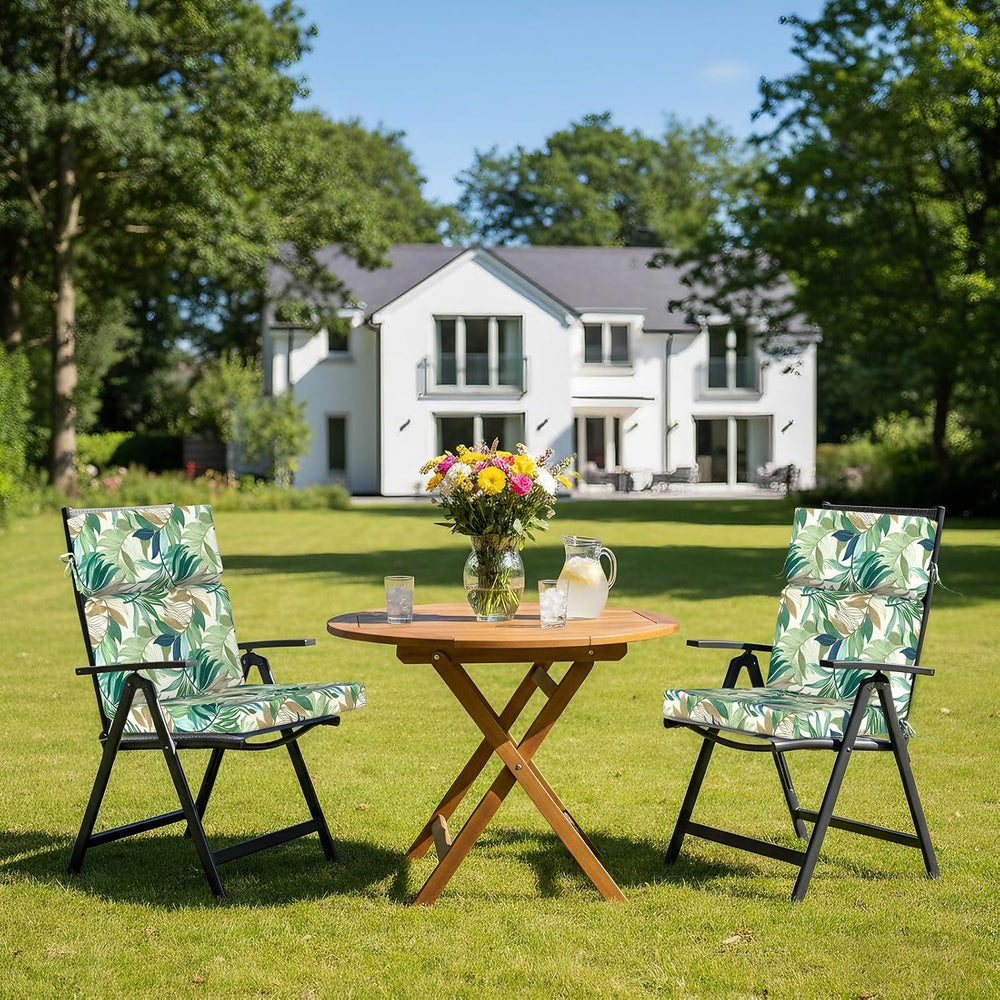 DYTXIII Outdoor High Back Chair Cushions Set of 2, 44"x22" Water Re...