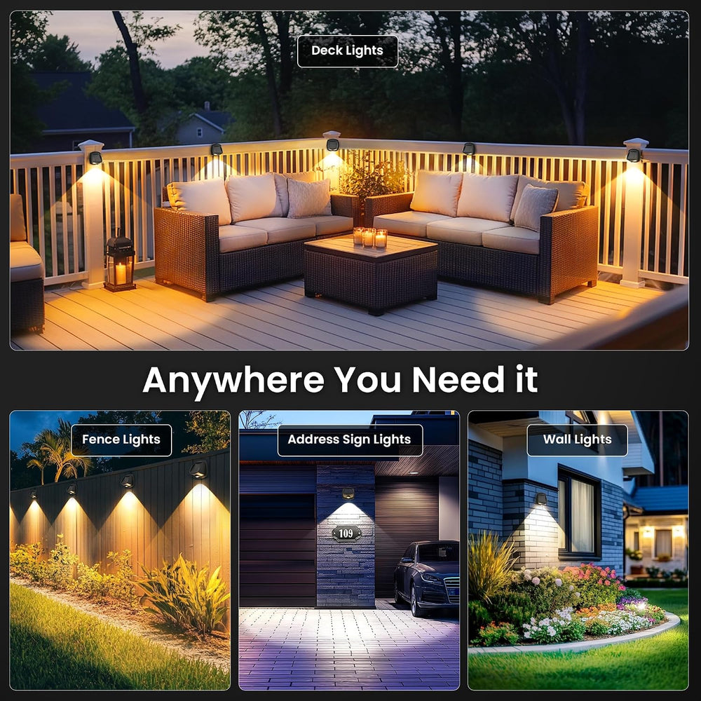 Solar Lights Outdoor Waterproof, Solar Stair Lights Outdoor Decor 12 Pack