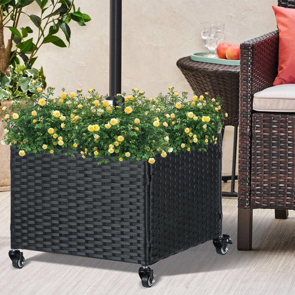 SUNNYPARK Umbrella Base with Wheels and Fillable Planter 2 in 1