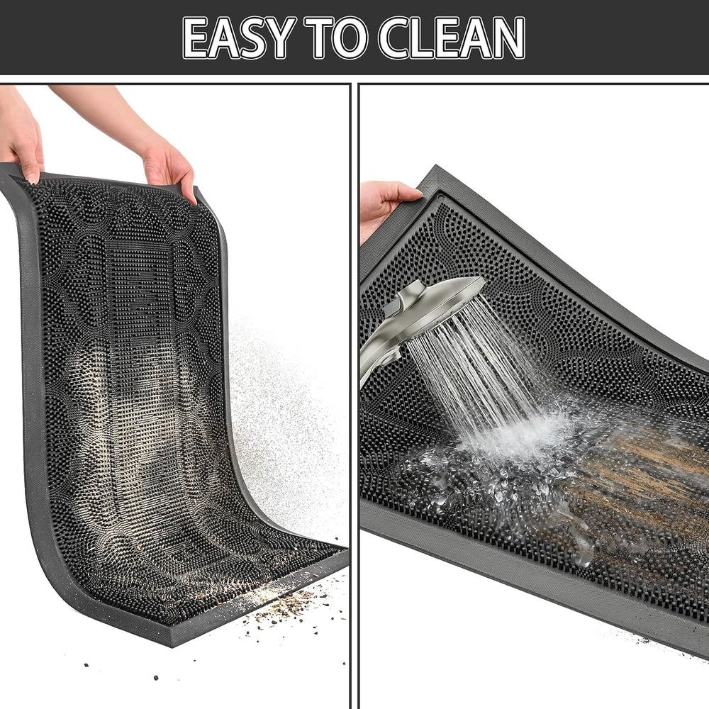 FRAMICS Front Door Mat Outside Entrance, Rubber Door Mats Welcome 24"x36...