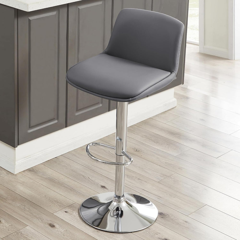 MINCETA Bar Stools,Modern Upholstered Swivel Stool with Back for Bar and Coun...