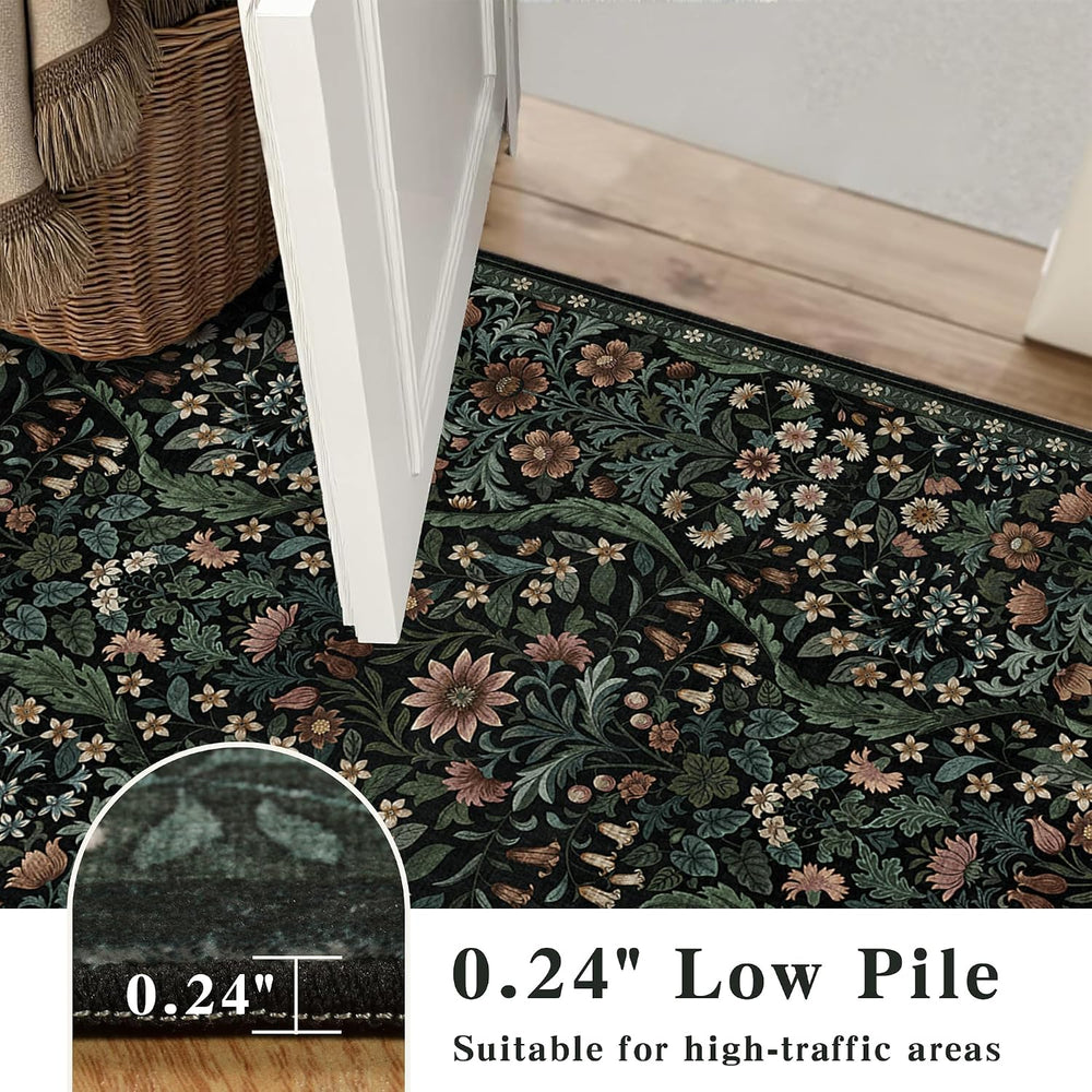 8x10 Large Area Rug Floral Botanical Boho Carpet for Living Room