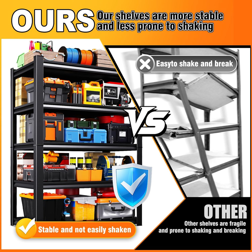 71.2''H /35.4''W Storage Shelves Adjustable Garage Shelving,H...