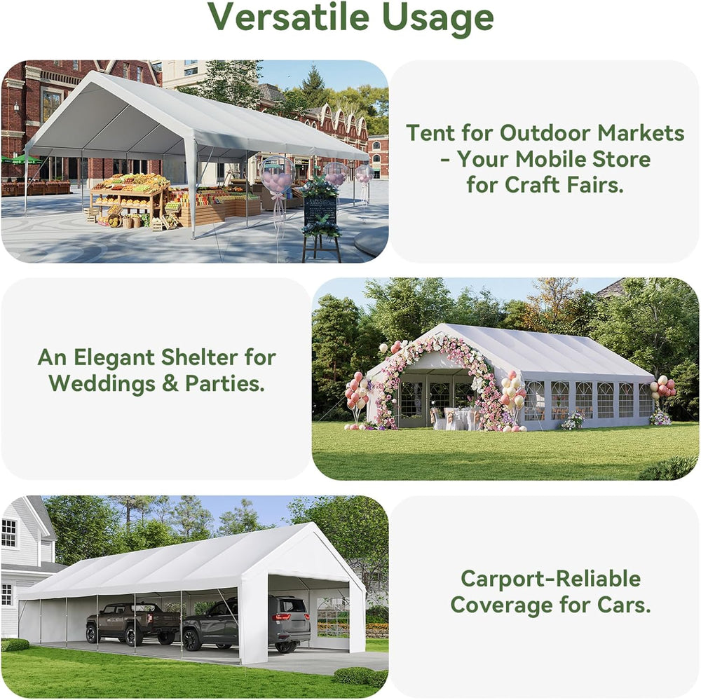 Aoxun 20x40 Party Tent,Heavy-Duty Canopy Tents for Parties Weddings Events