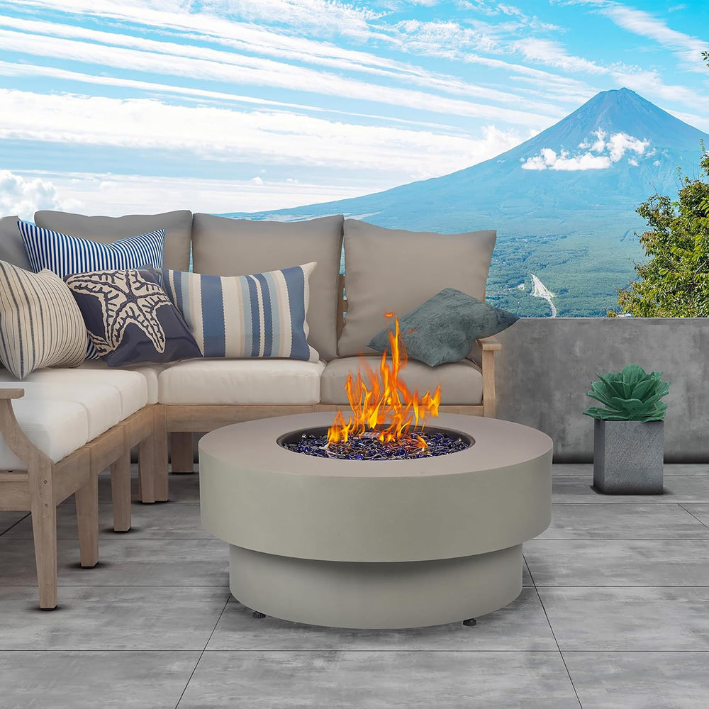 32-inch Outdoor Gas Fire Pit Table with Natural Gas Conversion Kit, 50,000BTU...