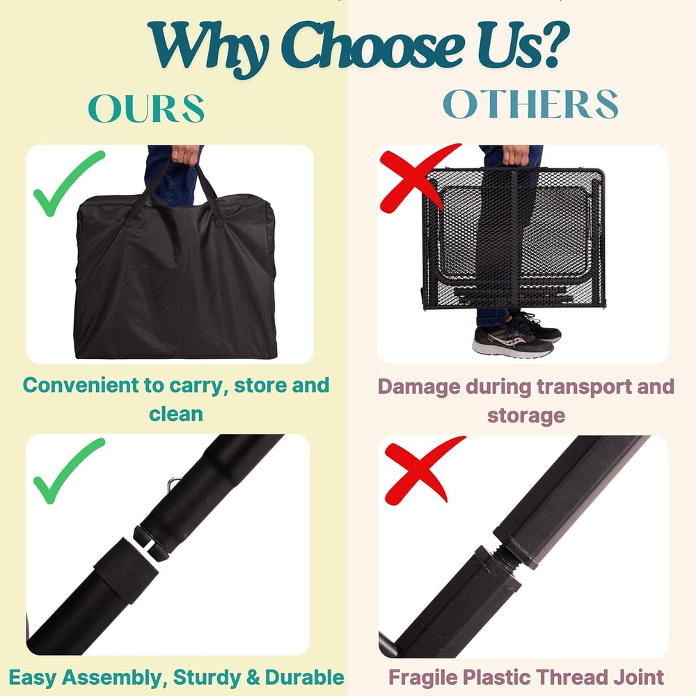 Folding Table w/ Carry Bag, Paper Towel Holder, Garbage Holder, Wing Panels, ...