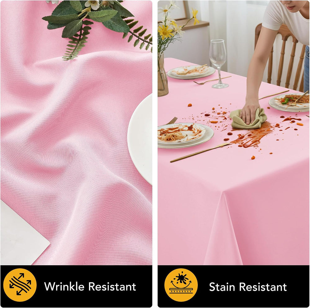 10-Pack Pink Tablecloths for Rectangle Tables, 60 x 102 Inches