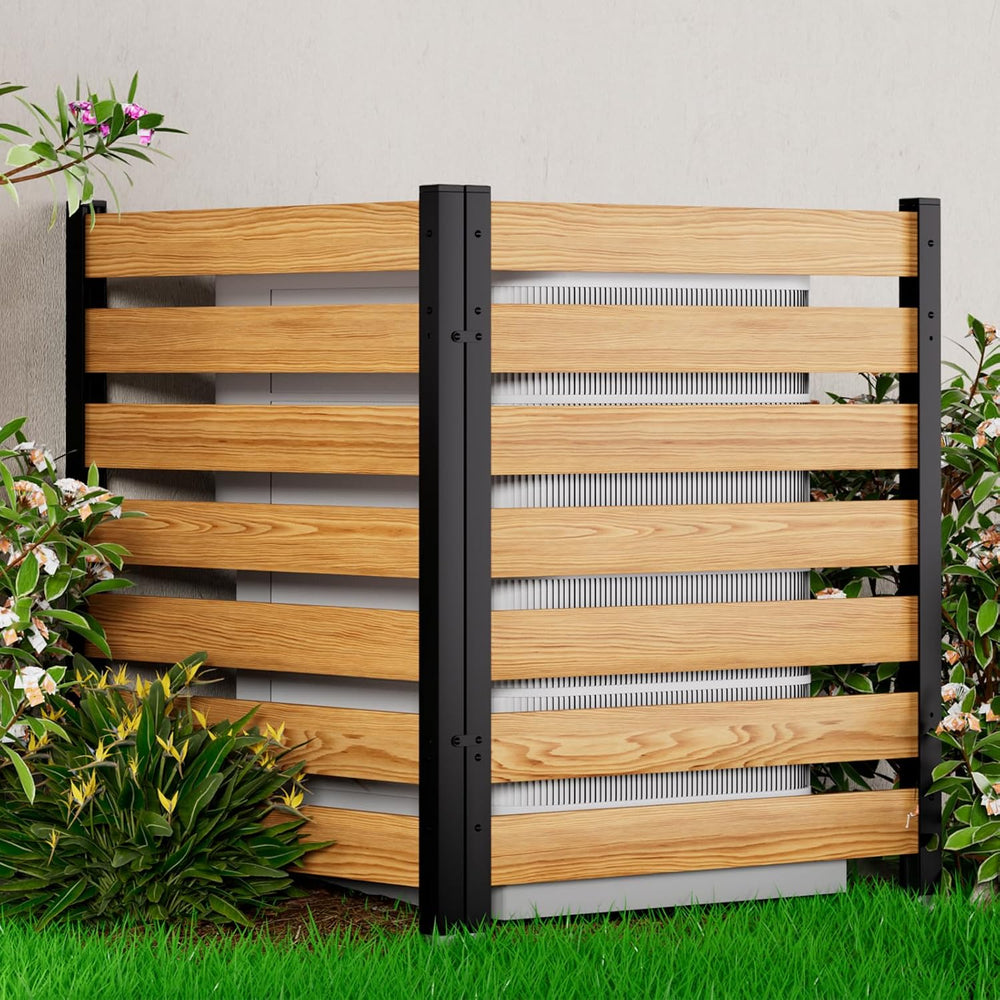 Outdoor Privacy Fence, Wood Privacy Screen Panels for Air Conditioner Fence