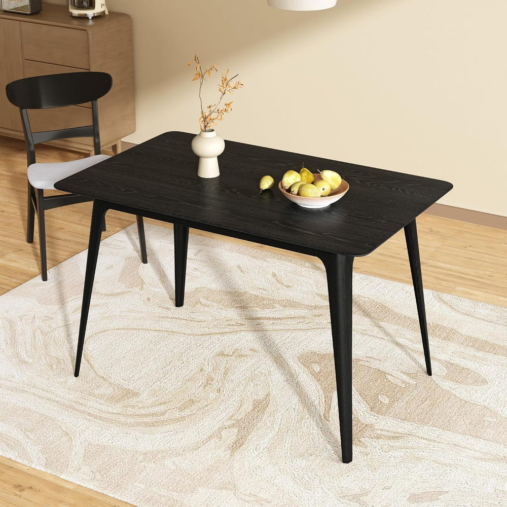 Wood Dining Room Table Set for 4,Mid Century Modern Dining Table Set,Kitchen ...