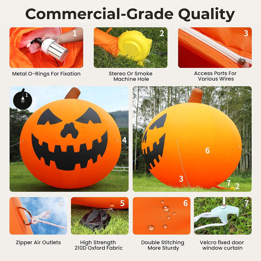 Giant 27Ft Halloween Inflatables Pumpkin Decorations with Blower