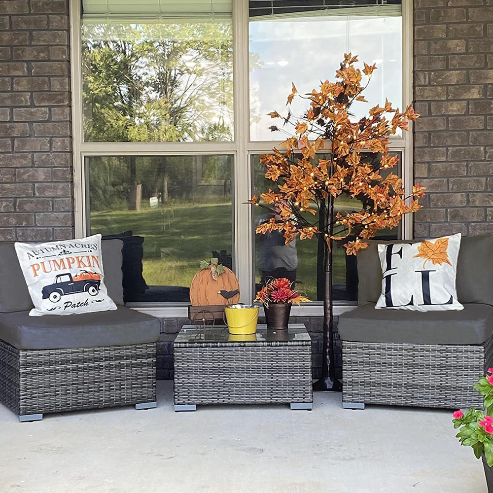 Patio Cushion Covers Replacement, Deep Seat Patio Cushions Cover set of 4