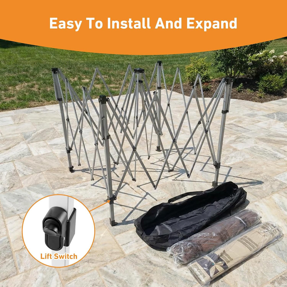 Covered Outdoor Pop Up Gazebo 11'x11' Canopy Tent, Outdoor Gazebo wit...