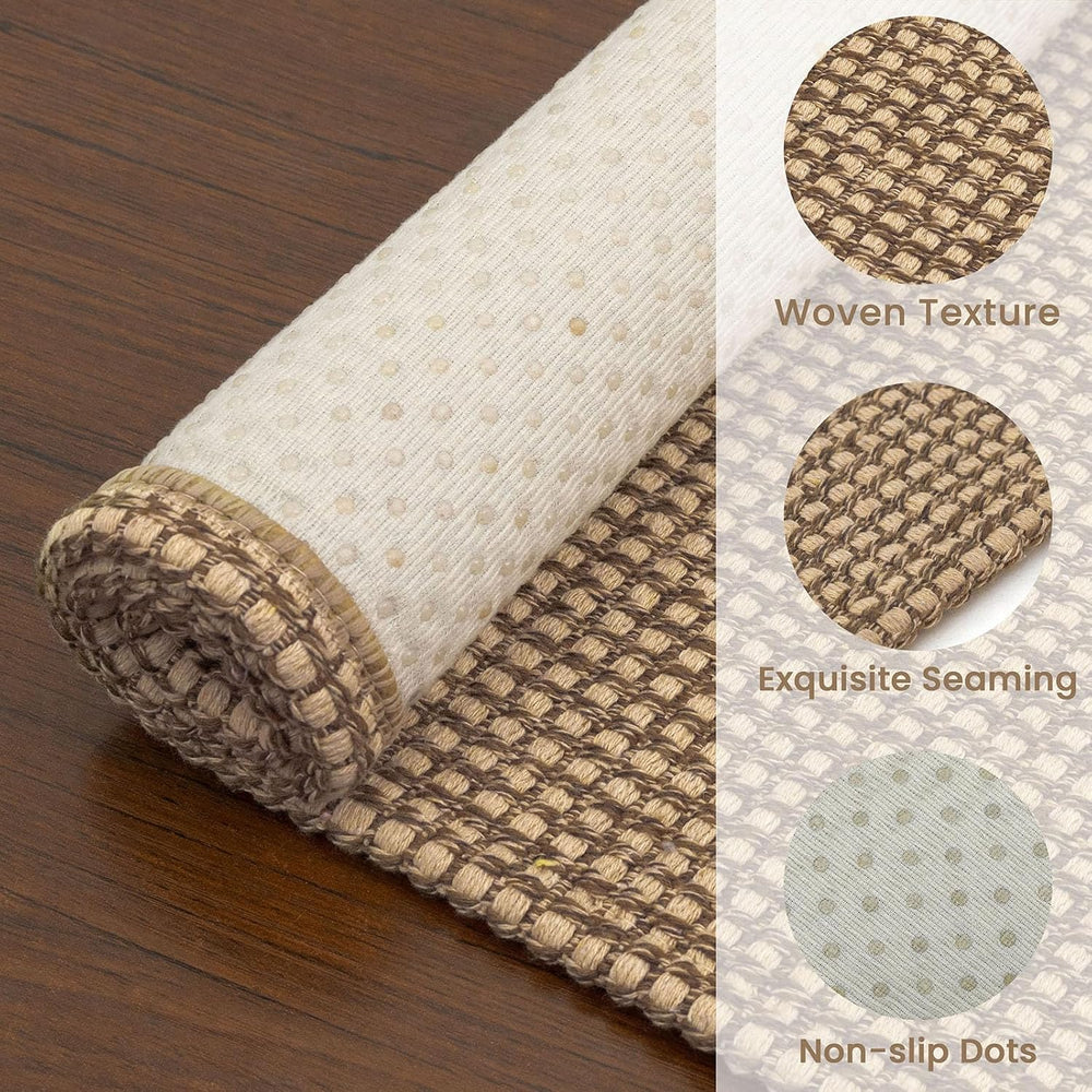 EARTHALL Woven Runner Rug 2x8 Ft Washable Runners for Hallways Cotton Non Sli...