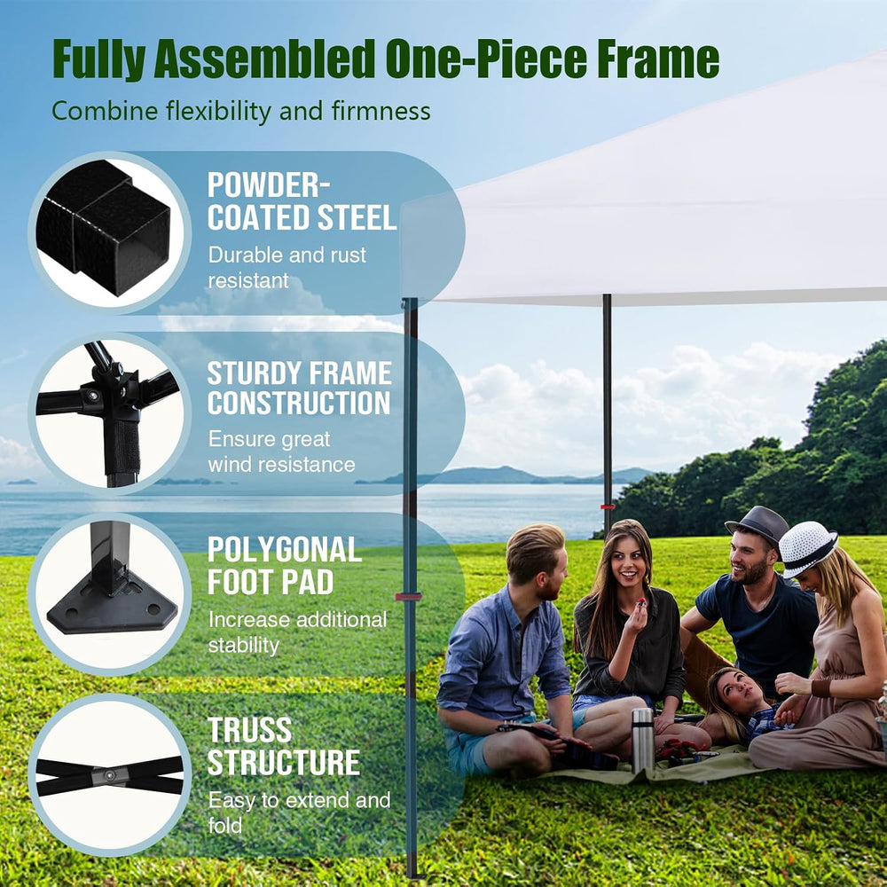 Eurmax USA NOMATTER ONE-Person Open&Close 10x10ft Pop Up Canopy Tent，Port...