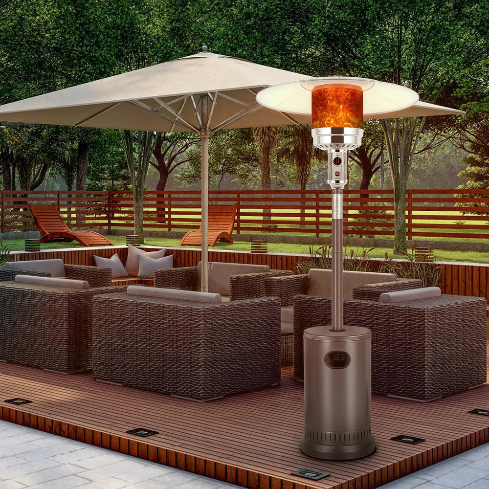 Hykolity 50,000 BTU Patio Heater with Sand Box, Table Design, Double-Layer St...