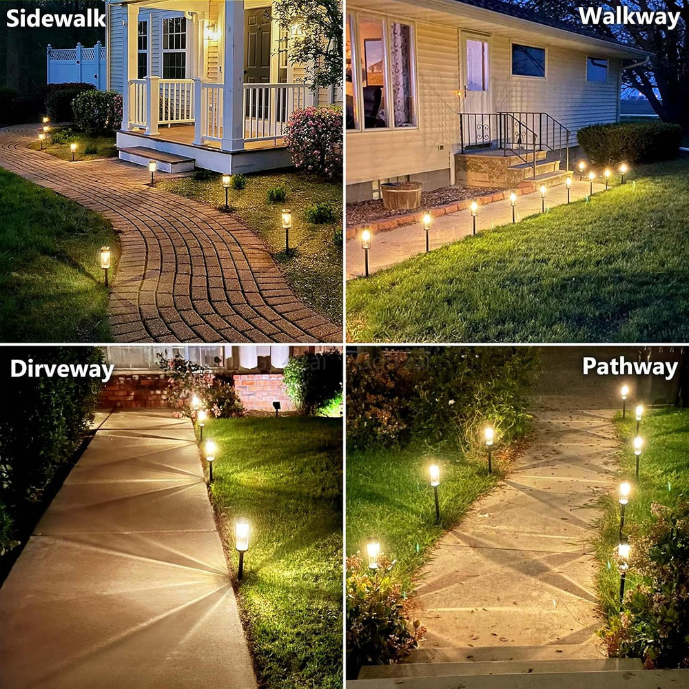 Solar Pathway Lights Outdoor Waterproof Landscape Lighting 8 Pack