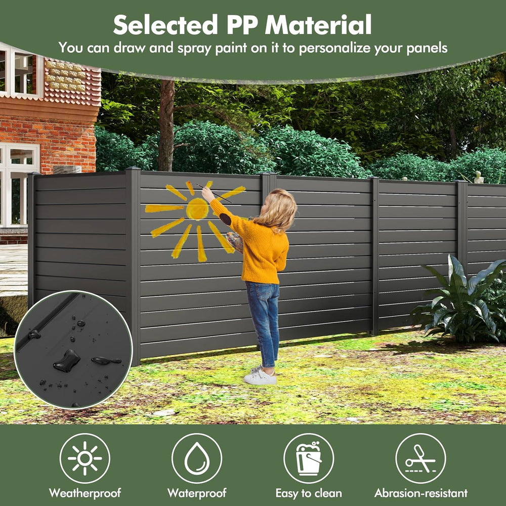 GIANTEX No-Dig Air Conditioner Fence, 2 Panels, 48''W x 48''H...