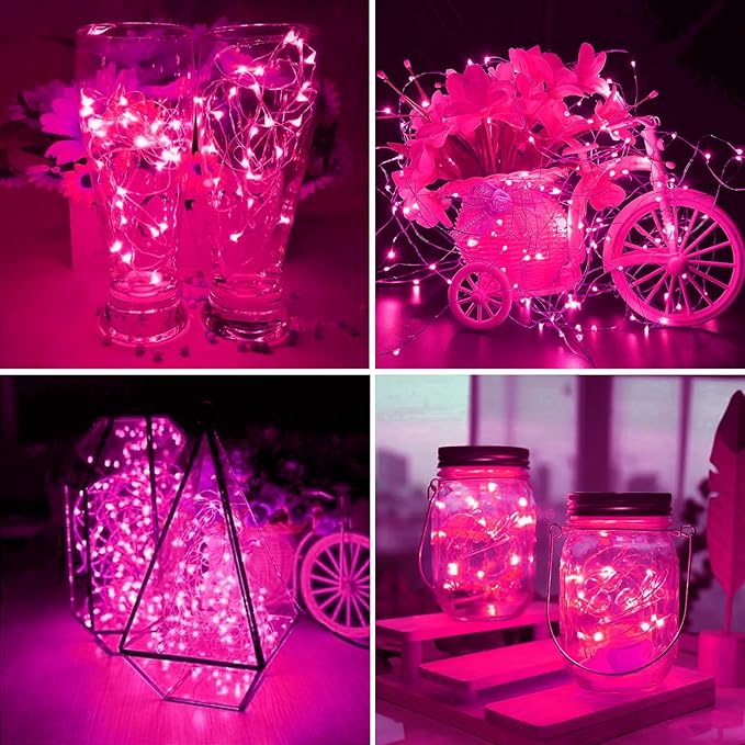 ZGWJ 50 Pack Fairy Lights Battery Operated, 7ft 20 Mini LED Fairy String Ligh...