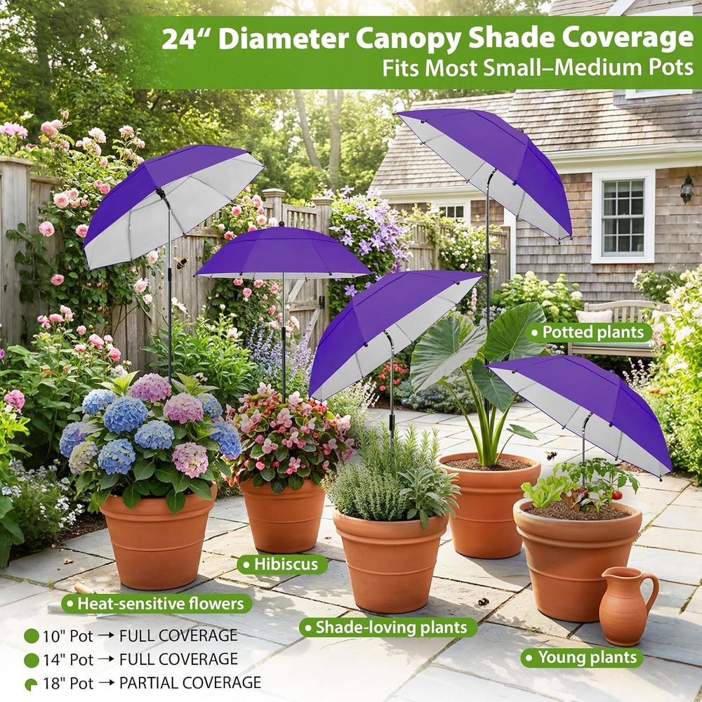 Plant Umbrellas, 5Pack 360°Adjustable Garden Umbrella for Outdoor Plants,24” ...
