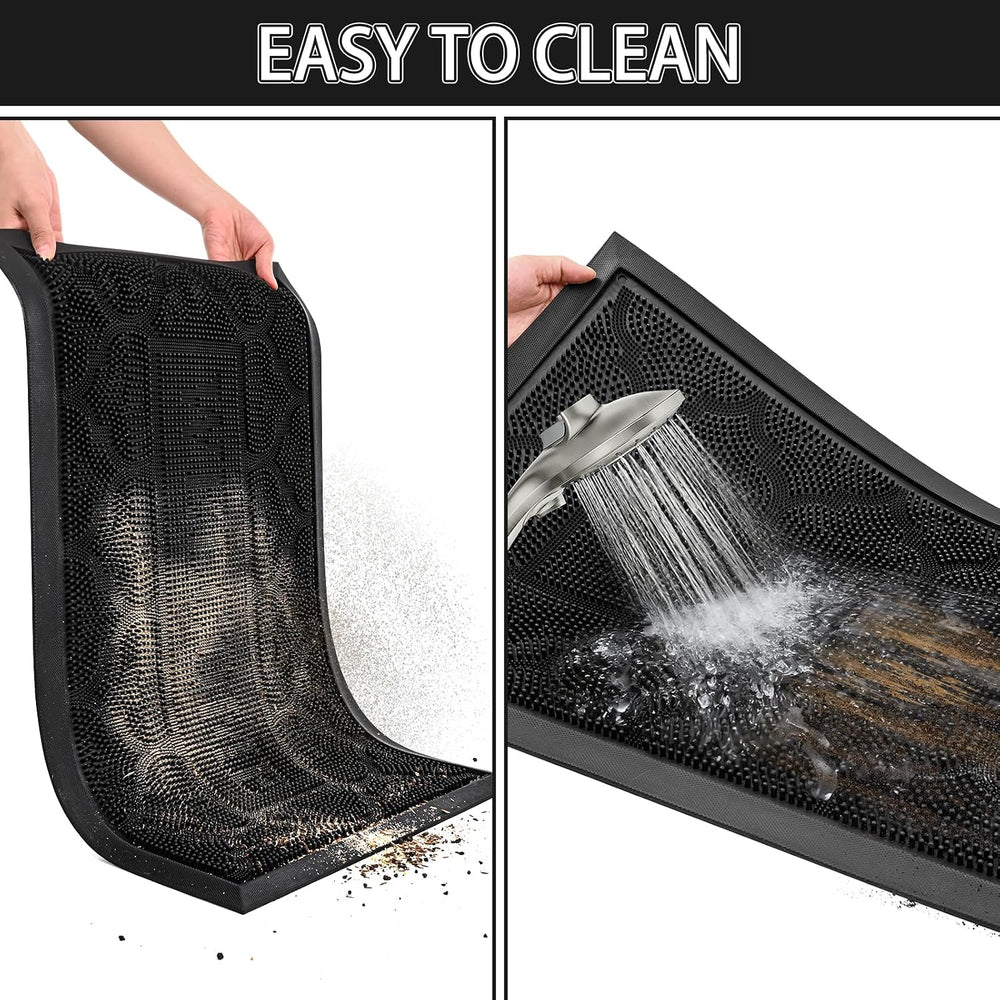 FRAMICS Front Door Mat Outside Entrance, Rubber Door Mats Welcome 24"x36...