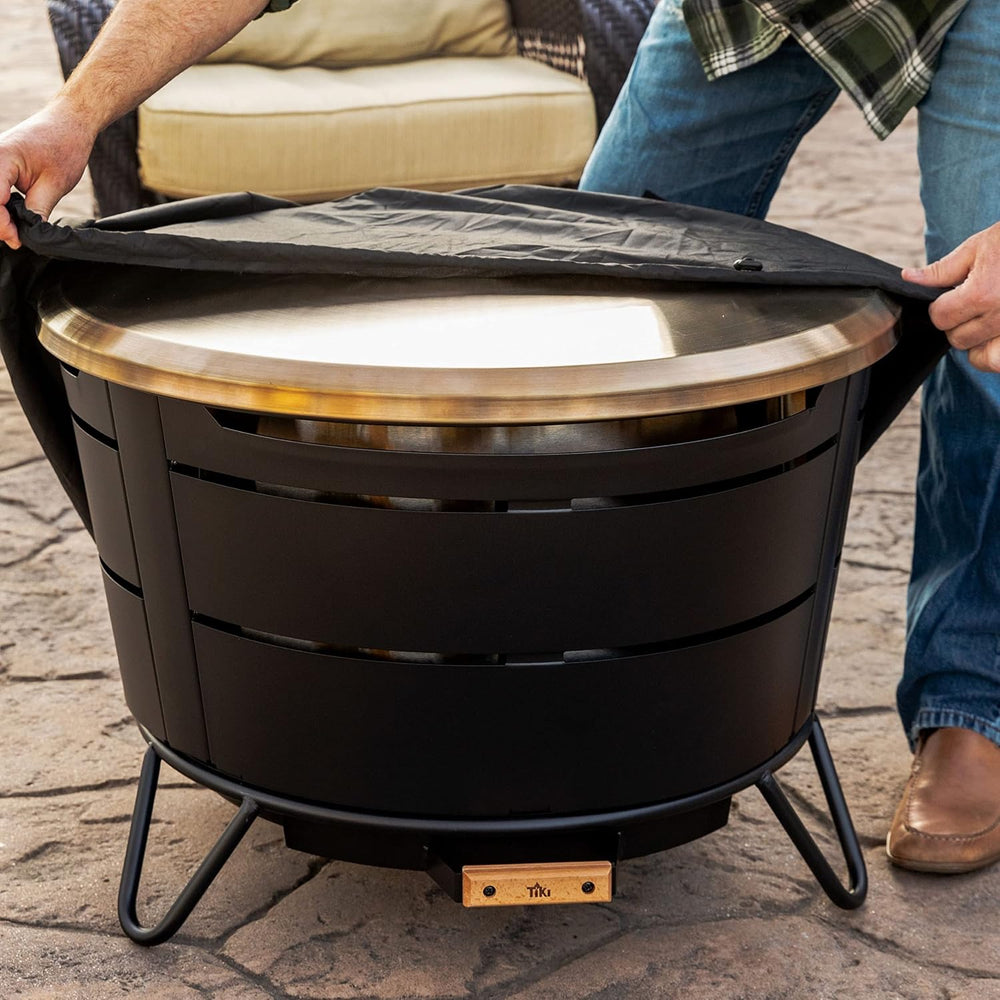 TIKI Reunion Tabletop Fire Pit Accessory Set Stainless Steel Outdoor