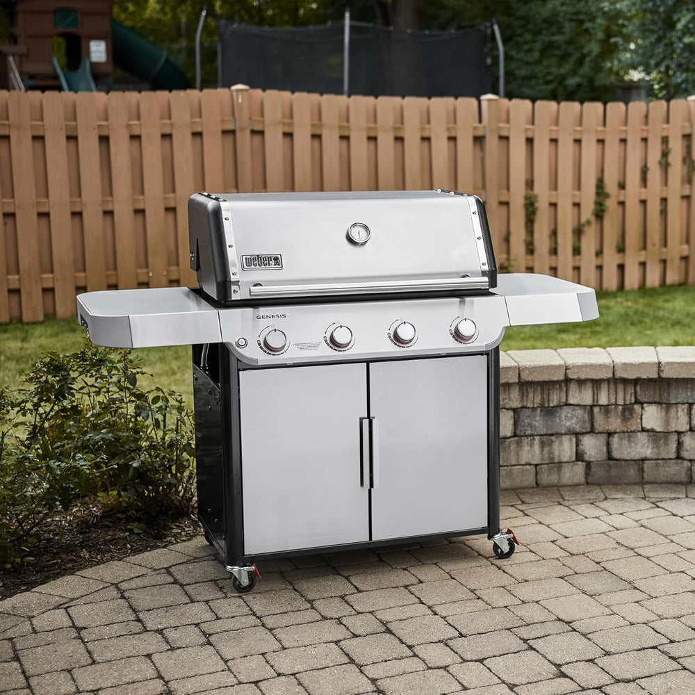 Weber® Genesis S-415 Gas Grill, Propane Grill, Stainless Steel BBQ Grill