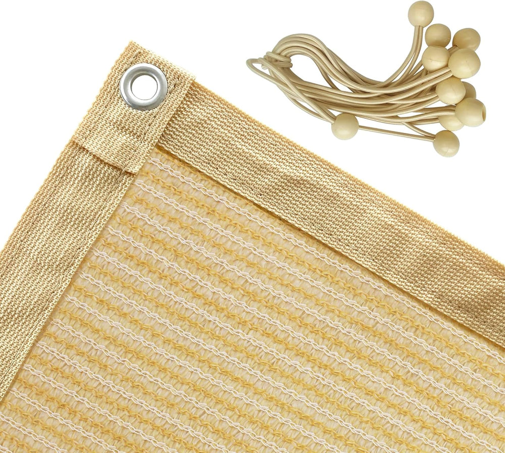 Shatex 90% Shade Fabric 6' x 10' Sun Shade Cloth with Grommets for Pe...
