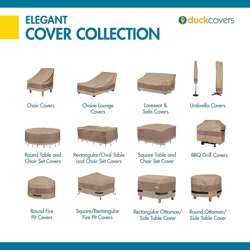 DUCKCOVERS Elegant Water-Resistant 30 Inch Square Fire Pit Cover, Outdoor Fir...