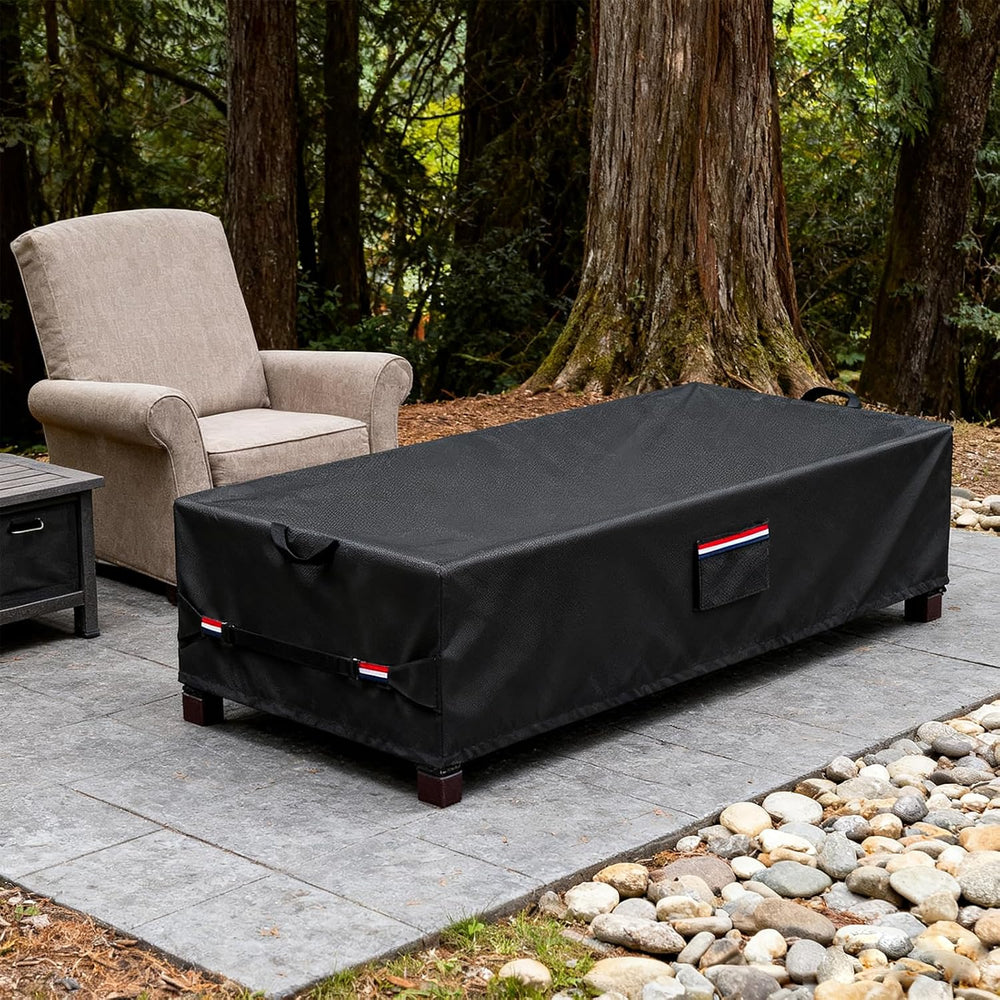 Rectangular Fire Pit Cover 60 inch,Heavy Duty 600D Waterproof Propane Gas Fir...