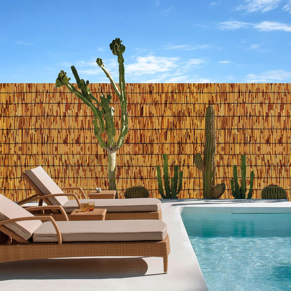 Natural Reed Fencing,Decorative Bamboo Fence Rolls Handwoven Friendly Sun Sha...