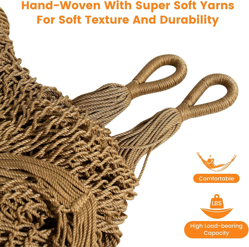 Lazy Daze XL Handwoven Mayan Hammock, 10.5FT Double Camping Hammocks