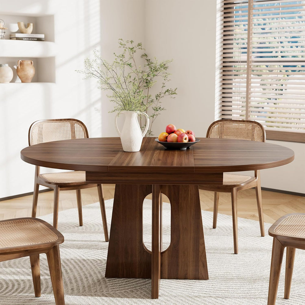 Epecoya 59-Inch Extendable Dining Table, Kitchen Table for 4-6 People