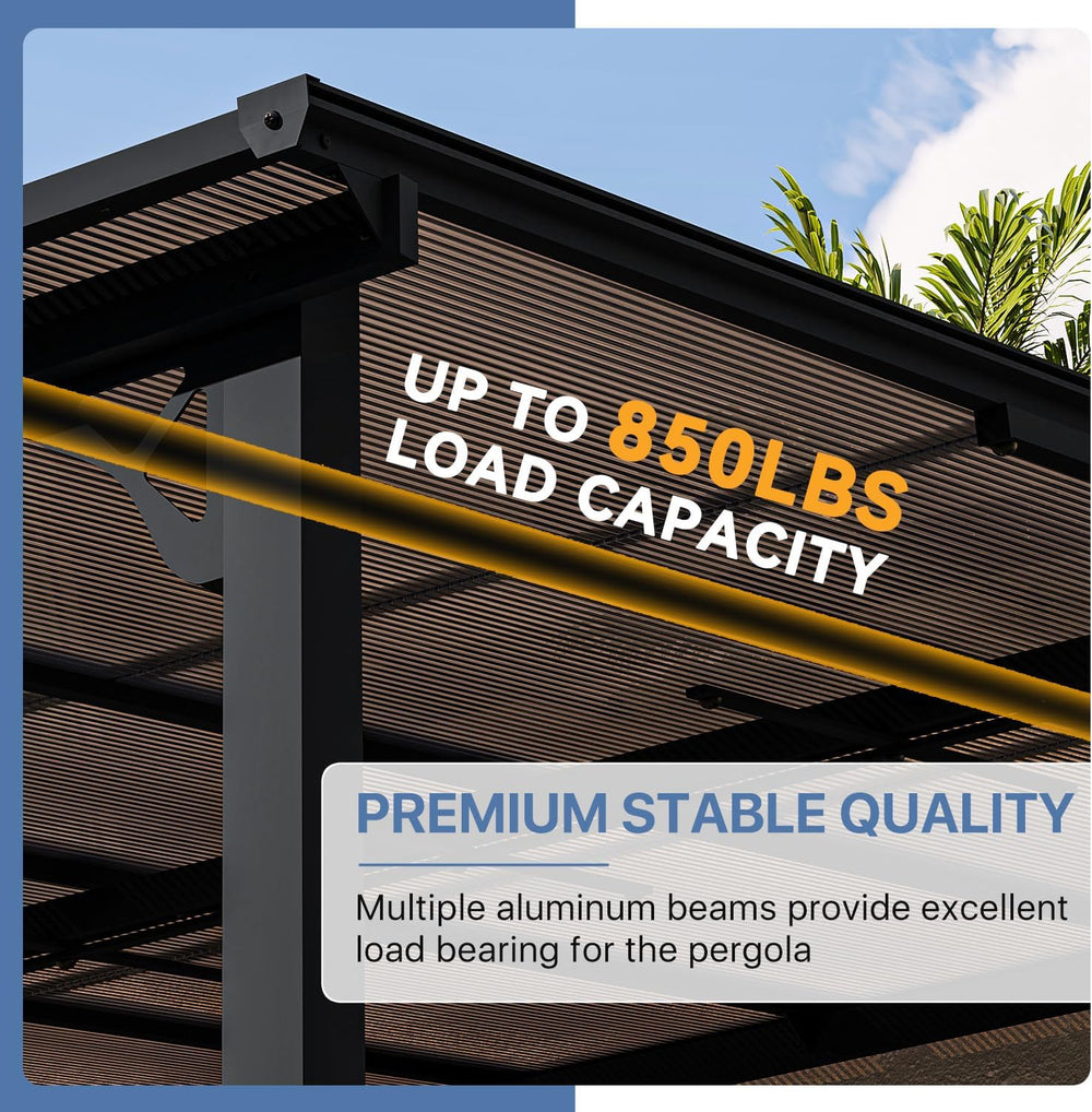 Gazebo for Patio 10' x 20', Gazebo Pergola with Sloped Roof, Large Wa...
