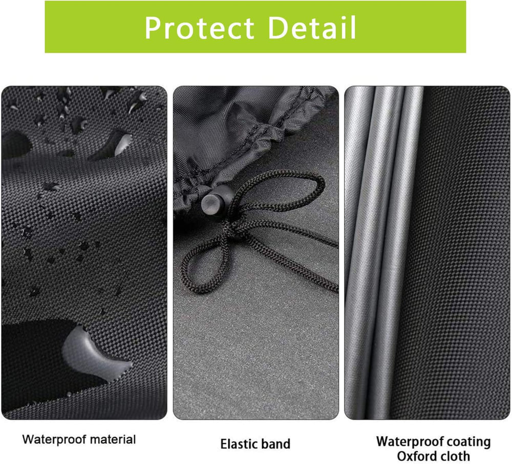 Waterproof Fire Pit Cover Rectangular 45"L x 23"W x 25"H Black